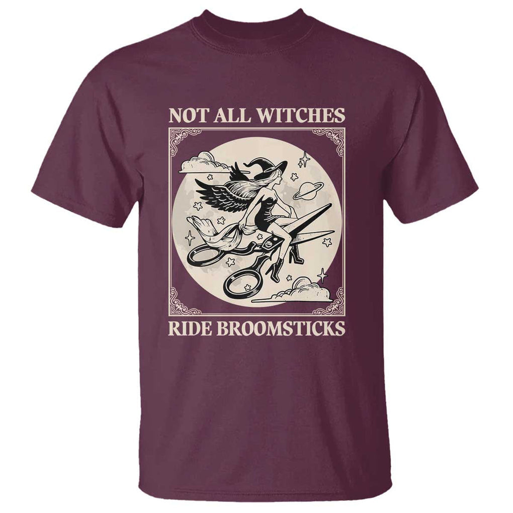 Funny Halloween Lesbian T Shirt Some Witches Don't Ride Broomsticks Les Witch TS09 Maroon Print Your Wear