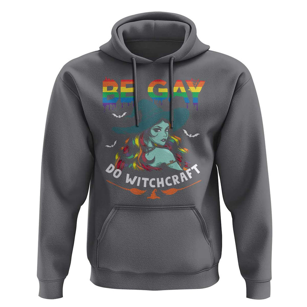 Funny Halloween LGBT Hoodie Be Gay Do Witchcraft Rainbow Witch TS09 Charcoal Print Your Wear
