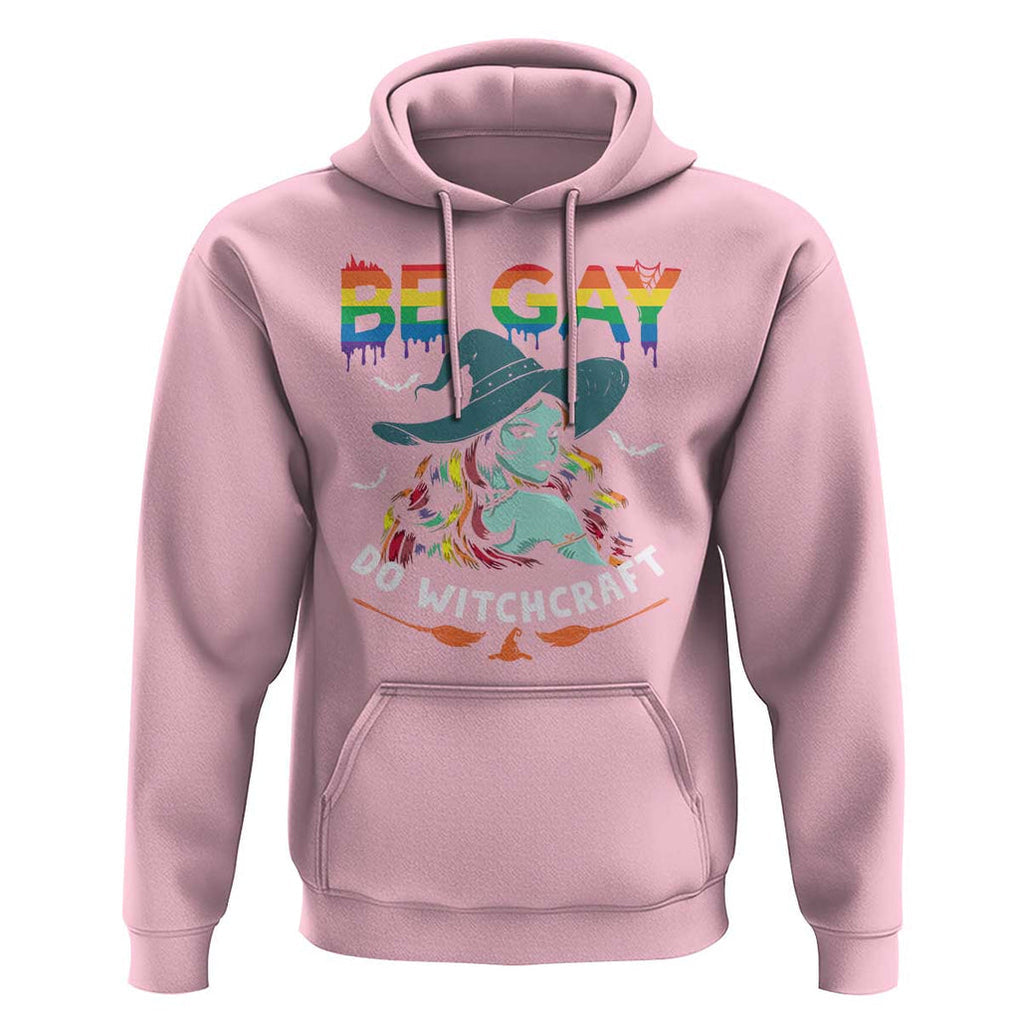 Funny Halloween LGBT Hoodie Be Gay Do Witchcraft Rainbow Witch TS09 Light Pink Print Your Wear