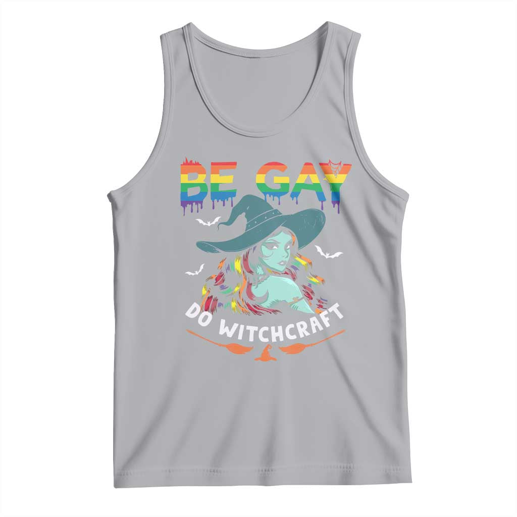 Funny Halloween LGBT Tank Top Be Gay Do Witchcraft Rainbow Witch TS09 Athletic Heather Print Your Wear
