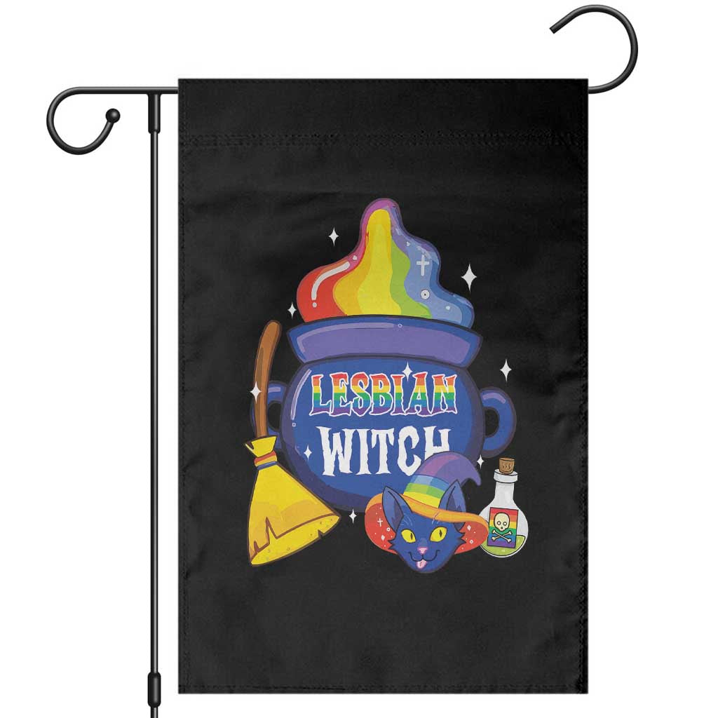 Funny Halloween LGBT Garden Flag I'm The Lesbian Witch TS09 Black Print Your Wear