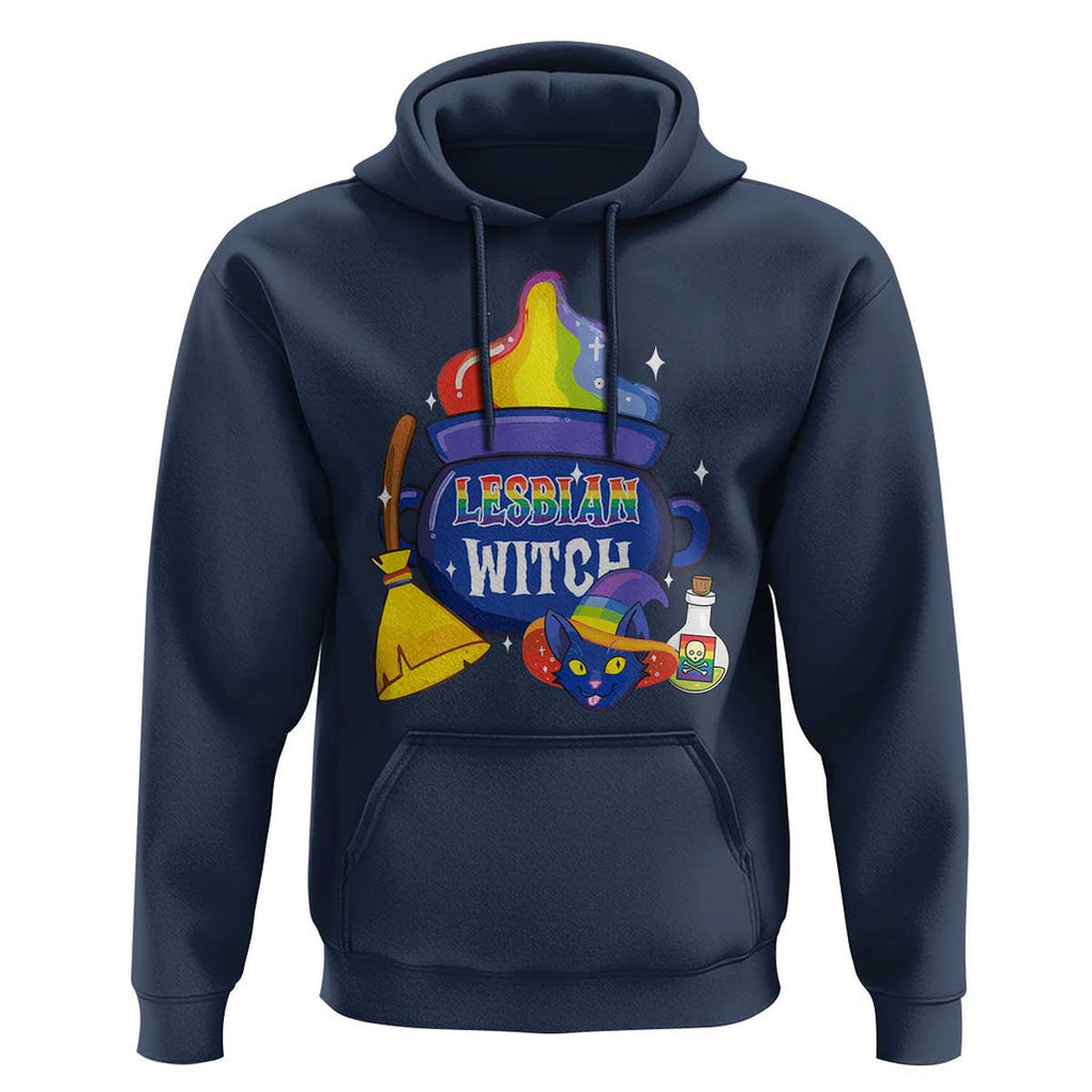Funny Halloween LGBT Hoodie I'm The Lesbian Witch TS09 Navy Print Your Wear