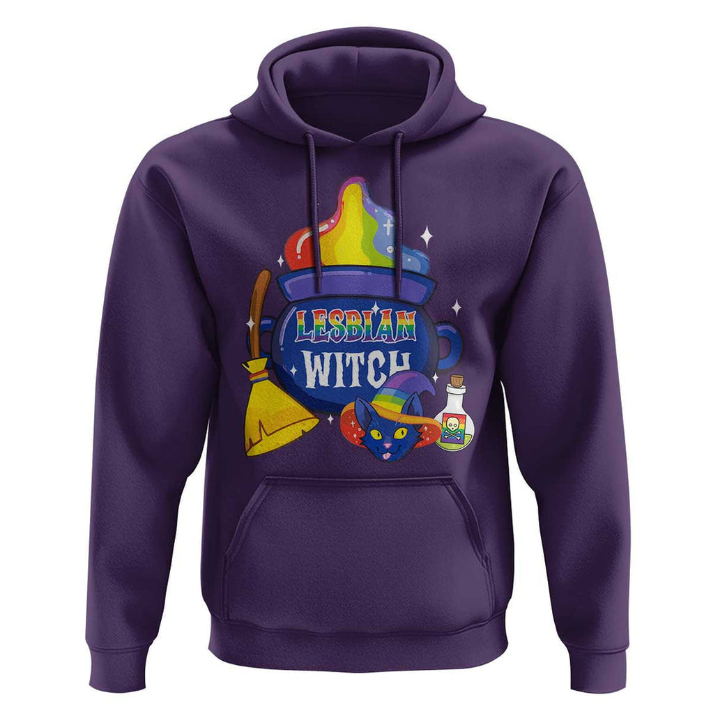 Funny Halloween LGBT Hoodie I'm The Lesbian Witch TS09 Purple Print Your Wear