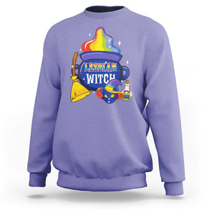 Funny Halloween LGBT Sweatshirt I'm The Lesbian Witch TS09 Violet Print Your Wear