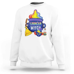 Funny Halloween LGBT Sweatshirt I'm The Lesbian Witch TS09 White Print Your Wear