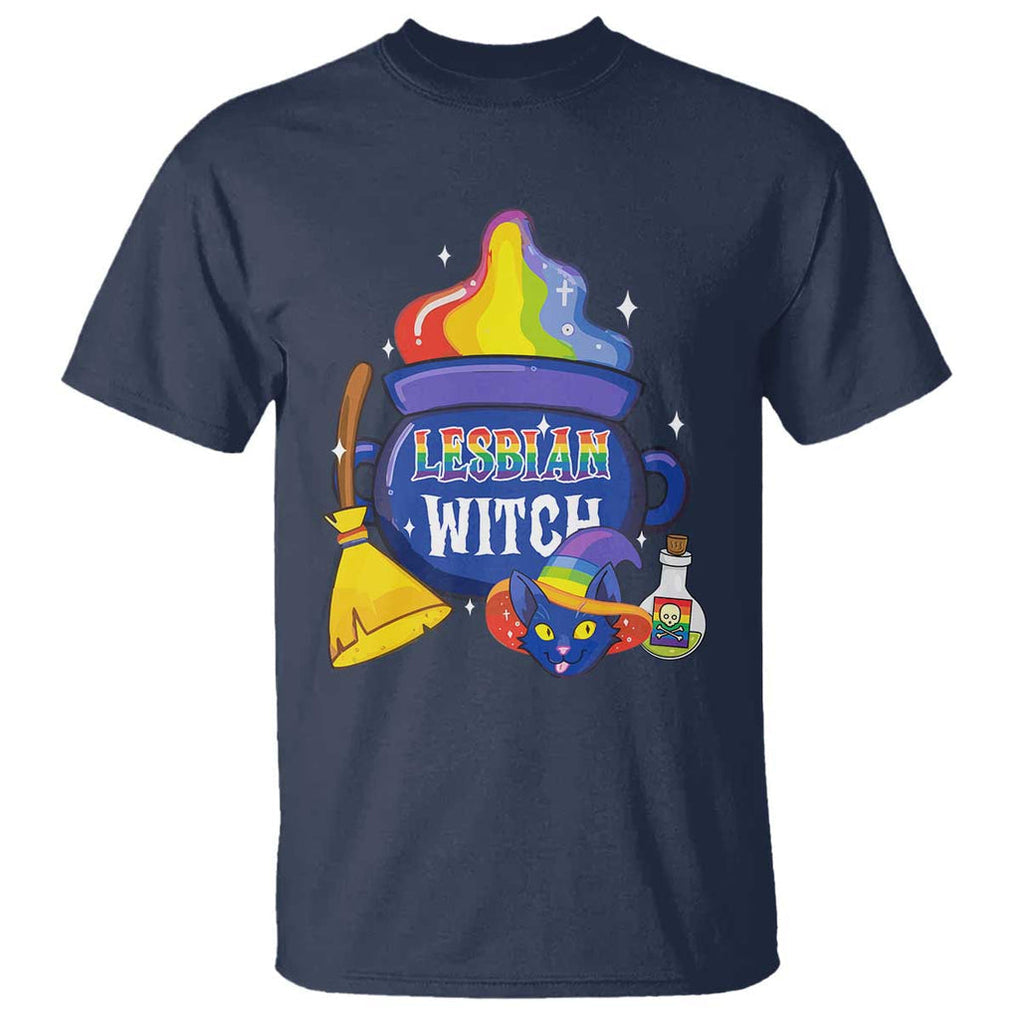 Funny Halloween LGBT T Shirt I'm The Lesbian Witch TS09 Navy Print Your Wear