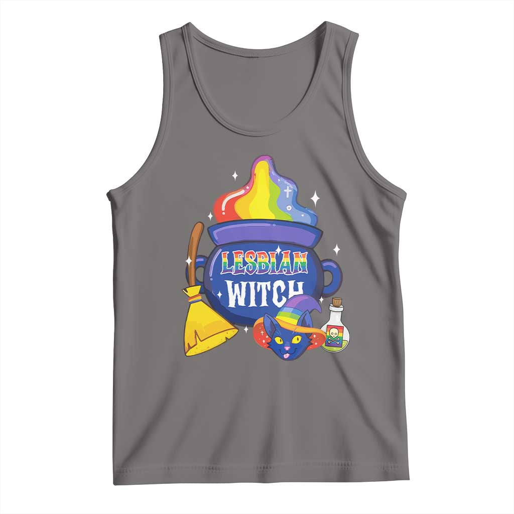 Funny Halloween LGBT Tank Top I'm The Lesbian Witch TS09 Deep Heather Print Your Wear