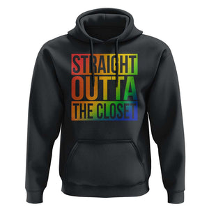 Straight Outta The Closet LGBT Come Out Hoodie TS09 Black Print Your Wear