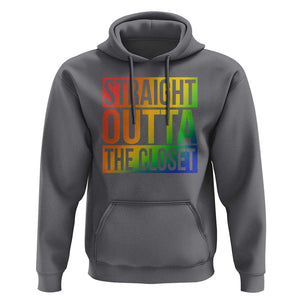 Straight Outta The Closet LGBT Come Out Hoodie TS09 Charcoal Print Your Wear