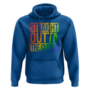 Straight Outta The Closet LGBT Come Out Hoodie TS09 Royal Blue Print Your Wear