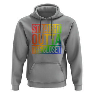 Straight Outta The Closet LGBT Come Out Hoodie TS09 Sport Gray Print Your Wear