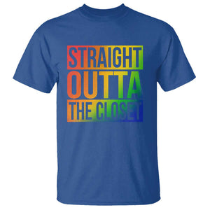 Straight Outta The Closet LGBT Come Out T Shirt TS09 Royal Blue Print Your Wear