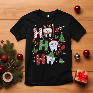 Dentist Christmas Ho Ho Ho Funny Tooth Dental T Shirt TS09 Black Print Your Wear