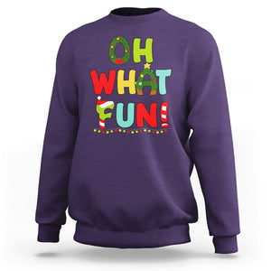 Oh What Fun Christmas Tree Candy Cane Sweatshirt TS09 Printyourwear