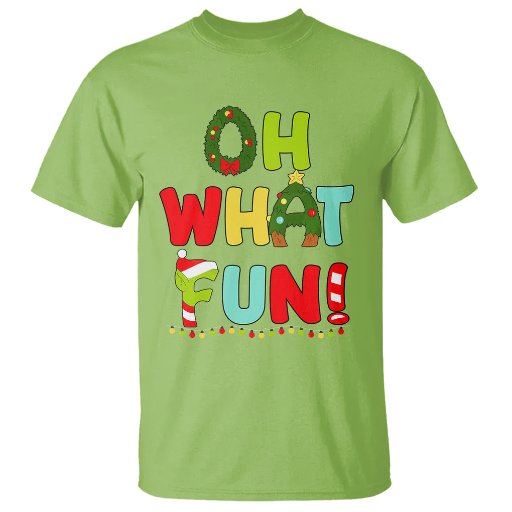 Oh What Fun Christmas Tree Candy Cane T Shirt TS09 Printyourwear