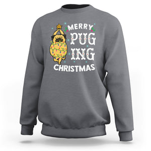 Merry Pugging Christmas Dog Pugmas Pug Xmas Sweatshirt TS09 Printyourwear