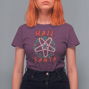 Hail Santa Krampus Ugly Christmas Candy Star T Shirt For Women TS09 Printyourwear