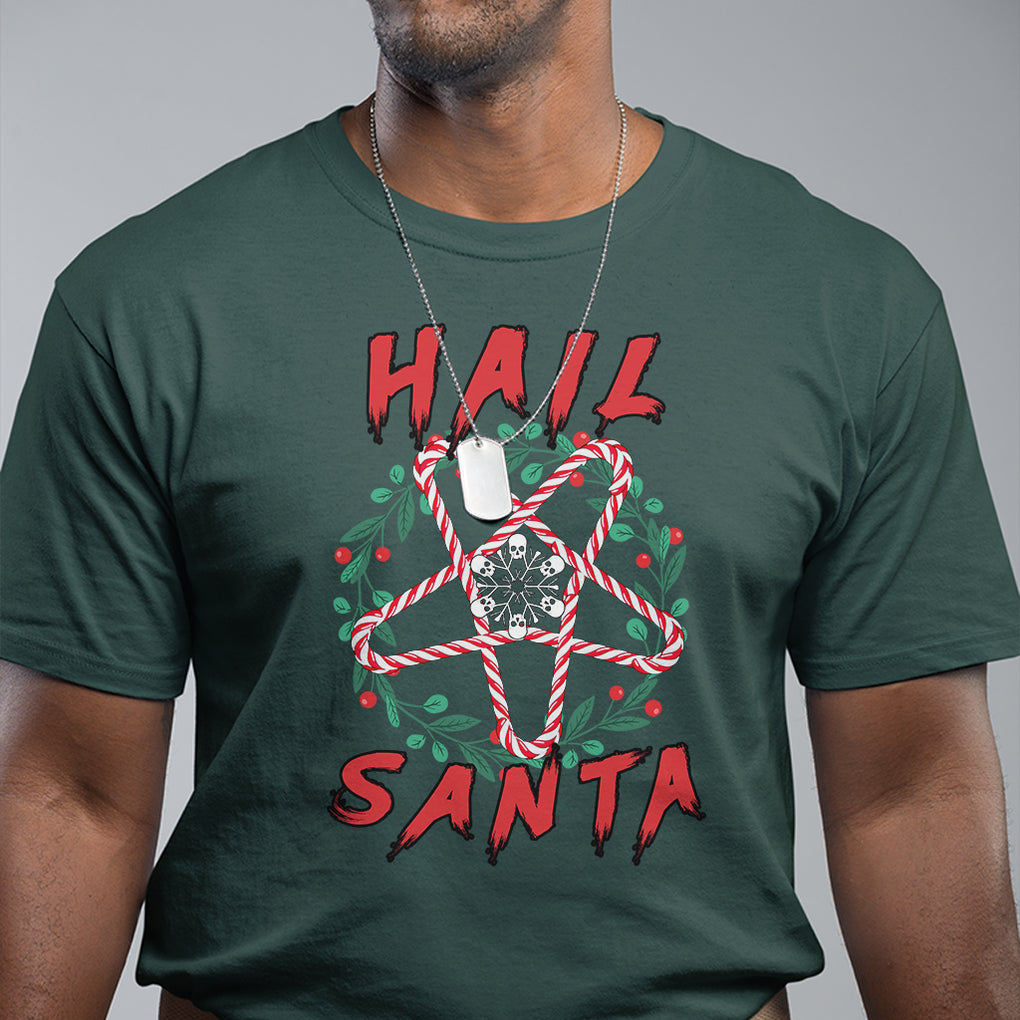 Hail Santa Krampus Ugly Christmas Candy Star T Shirt TS09 Printyourwear