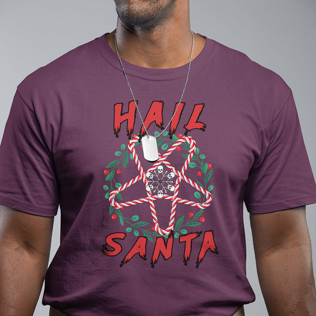 Hail Santa Krampus Ugly Christmas Candy Star T Shirt TS09 Printyourwear