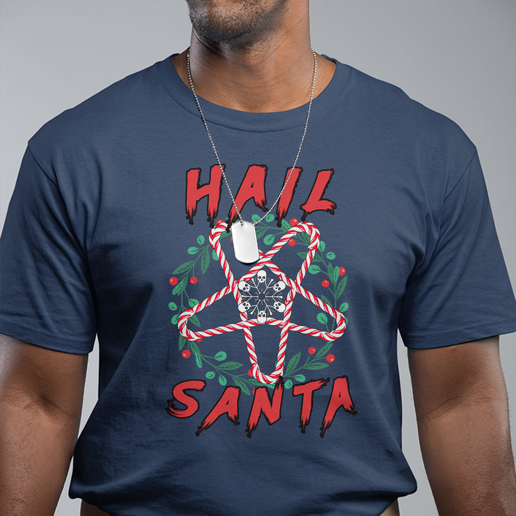 Hail Santa Krampus Ugly Christmas Candy Star T Shirt TS09 Printyourwear
