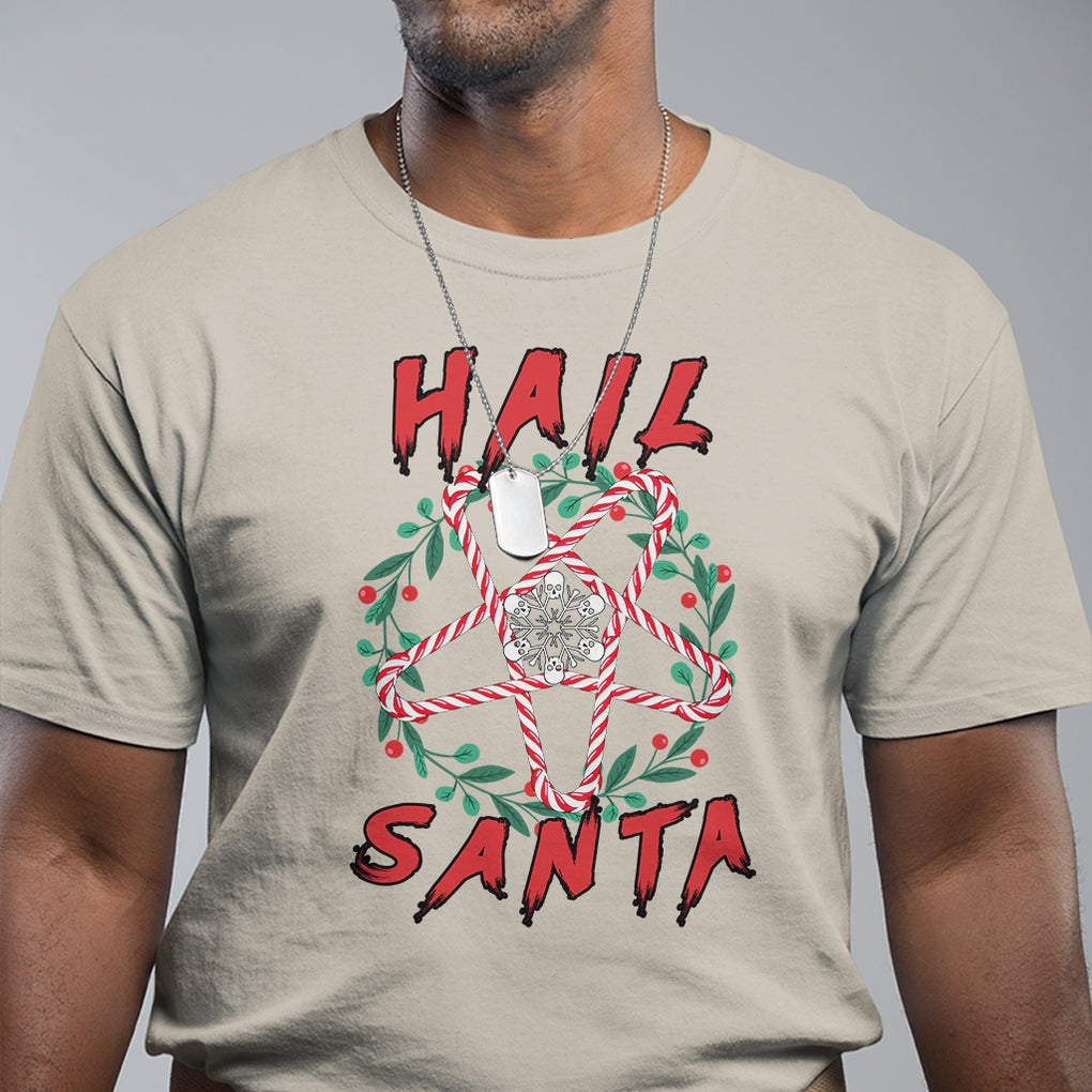 Hail Santa Krampus Ugly Christmas Candy Star T Shirt TS09 Printyourwear