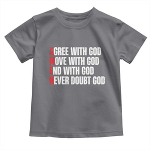 Christian Toddler T Shirt Amen Agree Move End With God Never Doubt God TS09 Charcoal Print Your Wear