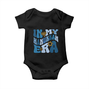 In My Hanukkah Era Baby Onesie Groovy Chanukkah Jewish TS09 Black Print Your Wear