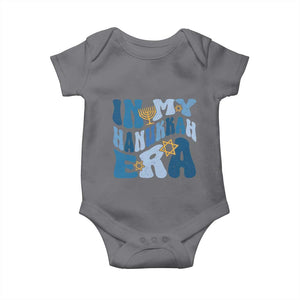 In My Hanukkah Era Baby Onesie Groovy Chanukkah Jewish TS09 Charcoal Print Your Wear