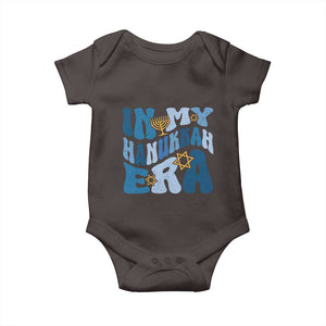 In My Hanukkah Era Baby Onesie Groovy Chanukkah Jewish TS09 Dark Chocolate Print Your Wear