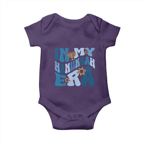 In My Hanukkah Era Baby Onesie Groovy Chanukkah Jewish TS09 Purple Print Your Wear