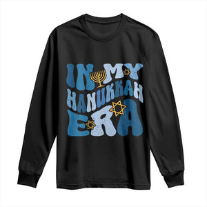 In My Hanukkah Era Long Sleeve Shirt Groovy Chanukkah Jewish TS09 Black Print Your Wear