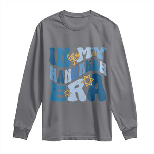 In My Hanukkah Era Long Sleeve Shirt Groovy Chanukkah Jewish TS09 Charcoal Print Your Wear