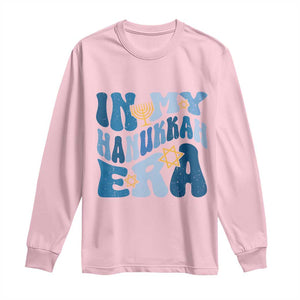 In My Hanukkah Era Long Sleeve Shirt Groovy Chanukkah Jewish TS09 Light Pink Print Your Wear