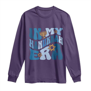 In My Hanukkah Era Long Sleeve Shirt Groovy Chanukkah Jewish TS09 Purple Print Your Wear