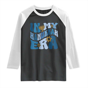 In My Hanukkah Era Raglan Shirt Groovy Chanukkah Jewish TS09 Black White Print Your Wear