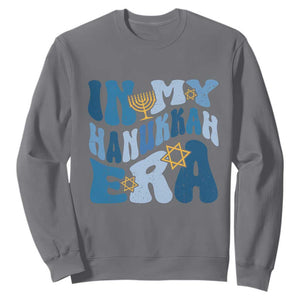 In My Hanukkah Era Sweatshirt Groovy Chanukkah Jewish TS09 Charcoal Print Your Wear