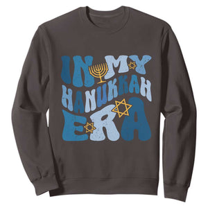 In My Hanukkah Era Sweatshirt Groovy Chanukkah Jewish TS09 Dark Chocolate Print Your Wear