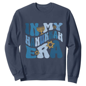 In My Hanukkah Era Sweatshirt Groovy Chanukkah Jewish TS09 Navy Print Your Wear