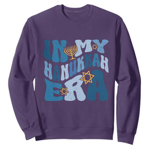 In My Hanukkah Era Sweatshirt Groovy Chanukkah Jewish TS09 Purple Print Your Wear