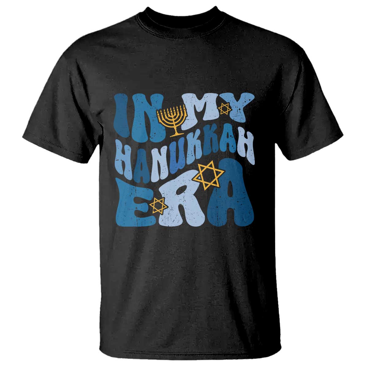 In My Hanukkah Era T Shirt Groovy Chanukkah Jewish TS09 Black Print Your Wear