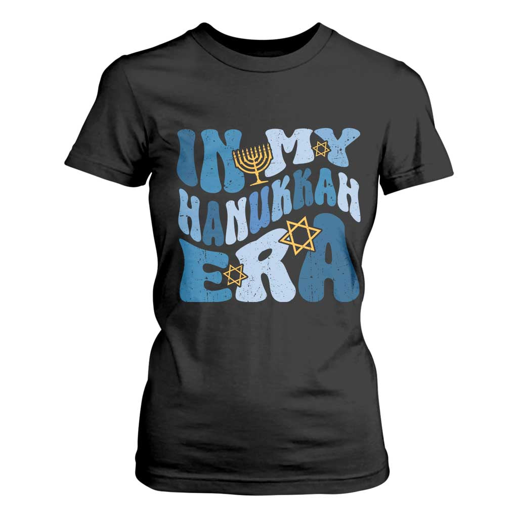 In My Hanukkah Era T Shirt For Women Groovy Chanukkah Jewish TS09 Black Print Your Wear