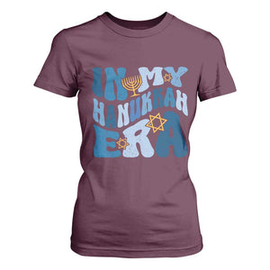 In My Hanukkah Era T Shirt For Women Groovy Chanukkah Jewish TS09 Maroon Print Your Wear