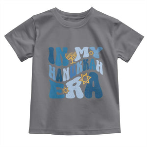 In My Hanukkah Era Toddler T Shirt Groovy Chanukkah Jewish TS09 Charcoal Print Your Wear