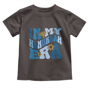 In My Hanukkah Era Toddler T Shirt Groovy Chanukkah Jewish TS09 Dark Chocolate Print Your Wear