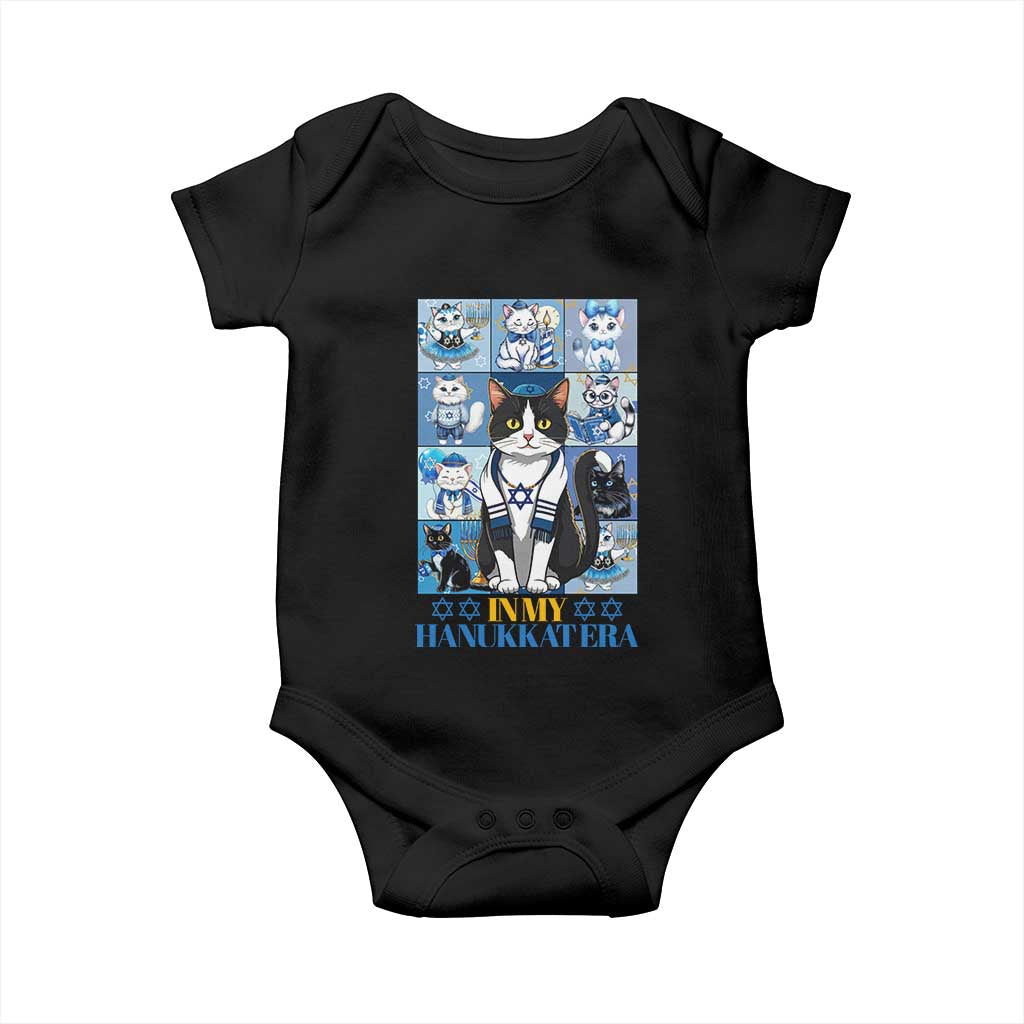 Hanukkah Cat Baby Onesie In My Hanukkat Era Cute Jewish Cats TS09 Black Print Your Wear