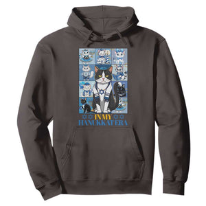 Hanukkah Cat Hoodie In My Hanukkat Era Cute Jewish Cats TS09 Dark Chocolate Print Your Wear