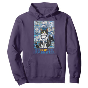 Hanukkah Cat Hoodie In My Hanukkat Era Cute Jewish Cats TS09 Purple Print Your Wear