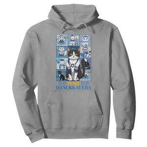 Hanukkah Cat Hoodie In My Hanukkat Era Cute Jewish Cats TS09 Sport Gray Print Your Wear