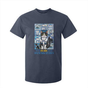 Hanukkah Cat T Shirt For Kid In My Hanukkat Era Cute Jewish Cats TS09 Navy Print Your Wear