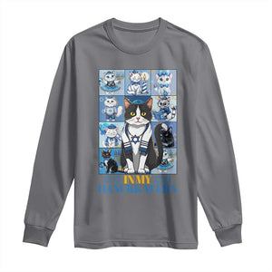 Hanukkah Cat Long Sleeve Shirt In My Hanukkat Era Cute Jewish Cats TS09 Charcoal Print Your Wear